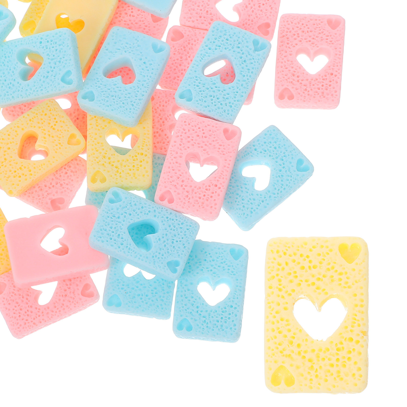 Craft Embellishments - 30Pcs Resin Poker Charms Macaron Palette