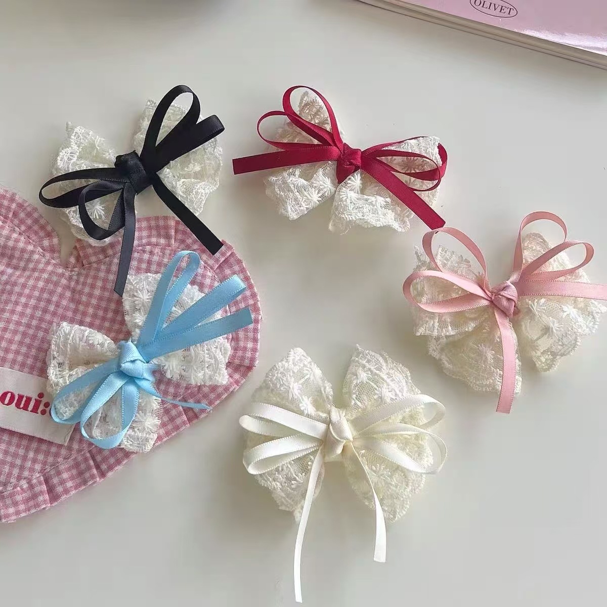2Pcs Elegant Lace Bow Hairpins - Lace Ribbon Trim recensie en prijs