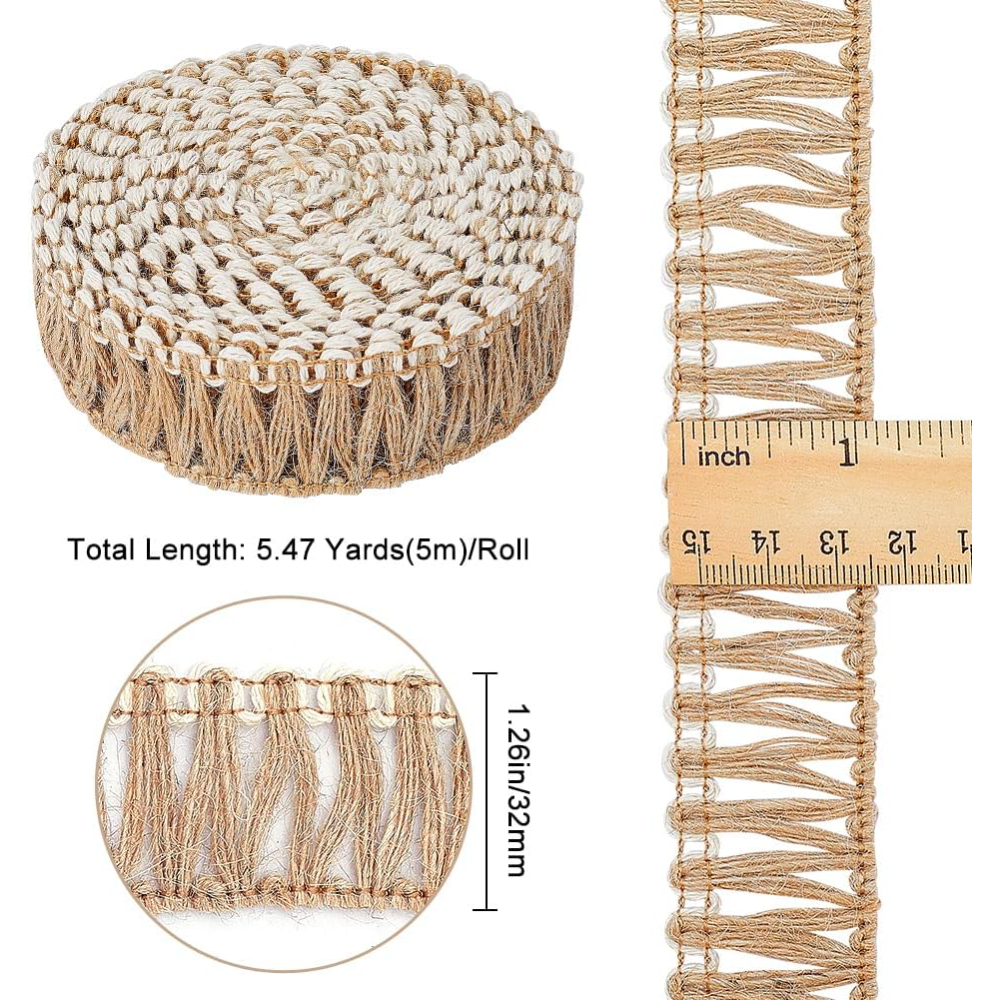 5 Meters Burlap Fringe Tassel  - Lace Ribbon Trim recensie en prijs