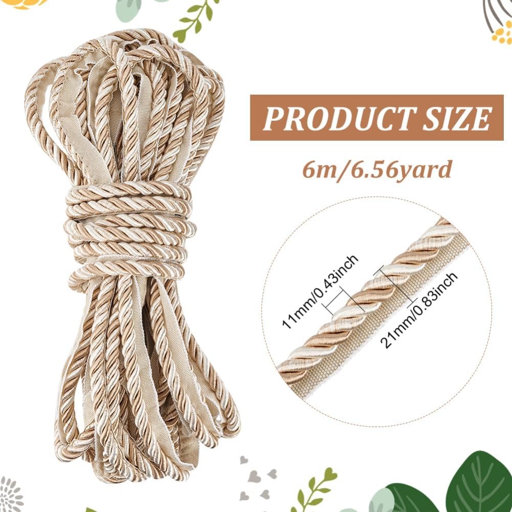 6M Polyester Twisted Lip Cord  - Cord Trim Twisted recensie en prijs