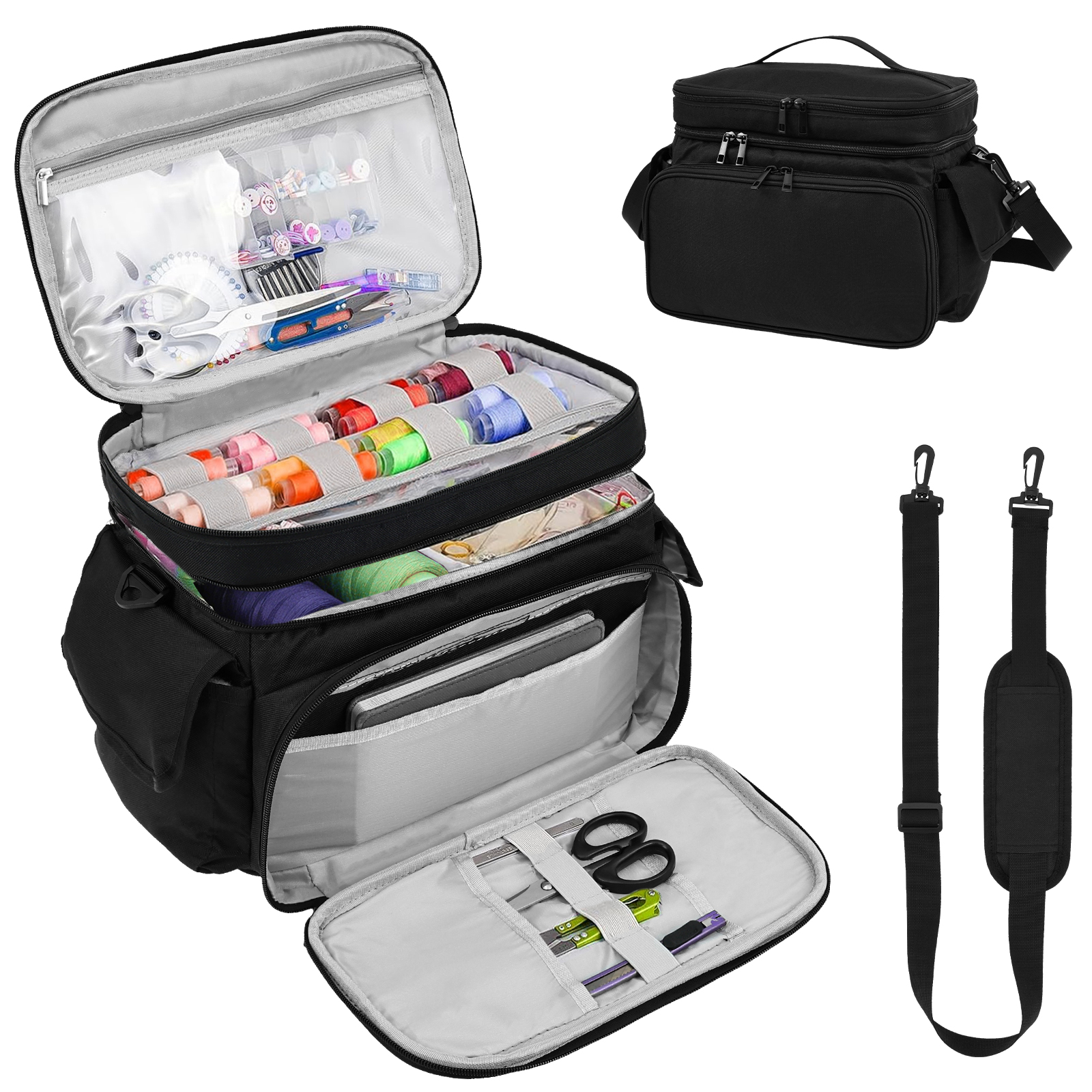 Large Sewing Bag Wool Knitting - Craft Embellishment Storage recensie en prijs