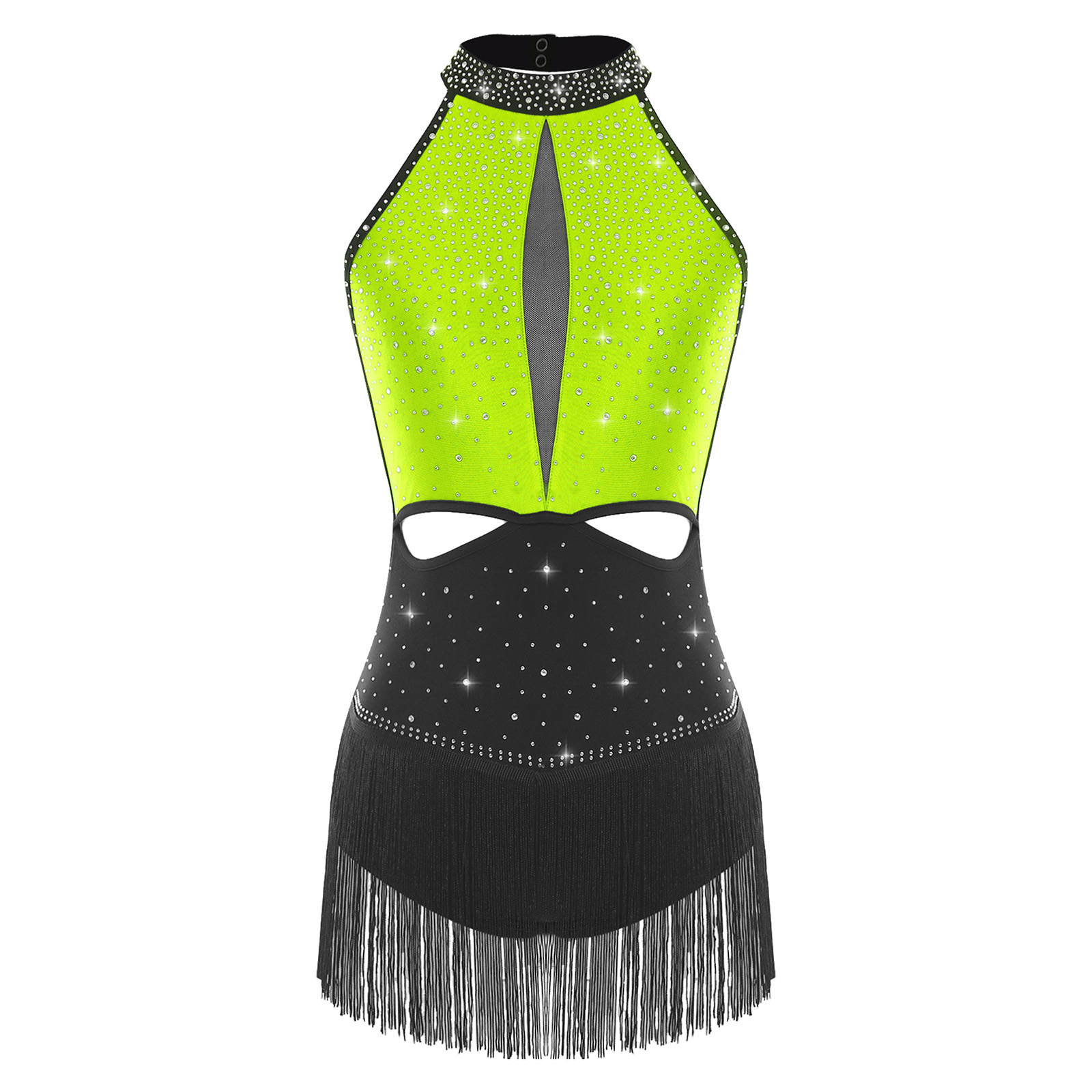 Women Dance Rhythmic Dresses S - Rhinestone Banding Trim recensie en prijs
