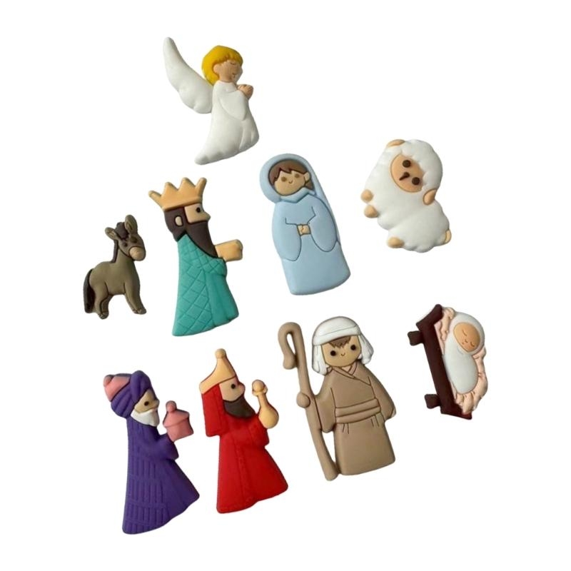 652F 9Pieces Nativity Scene Ch - Christmas Craft Embellishment recensie en prijs