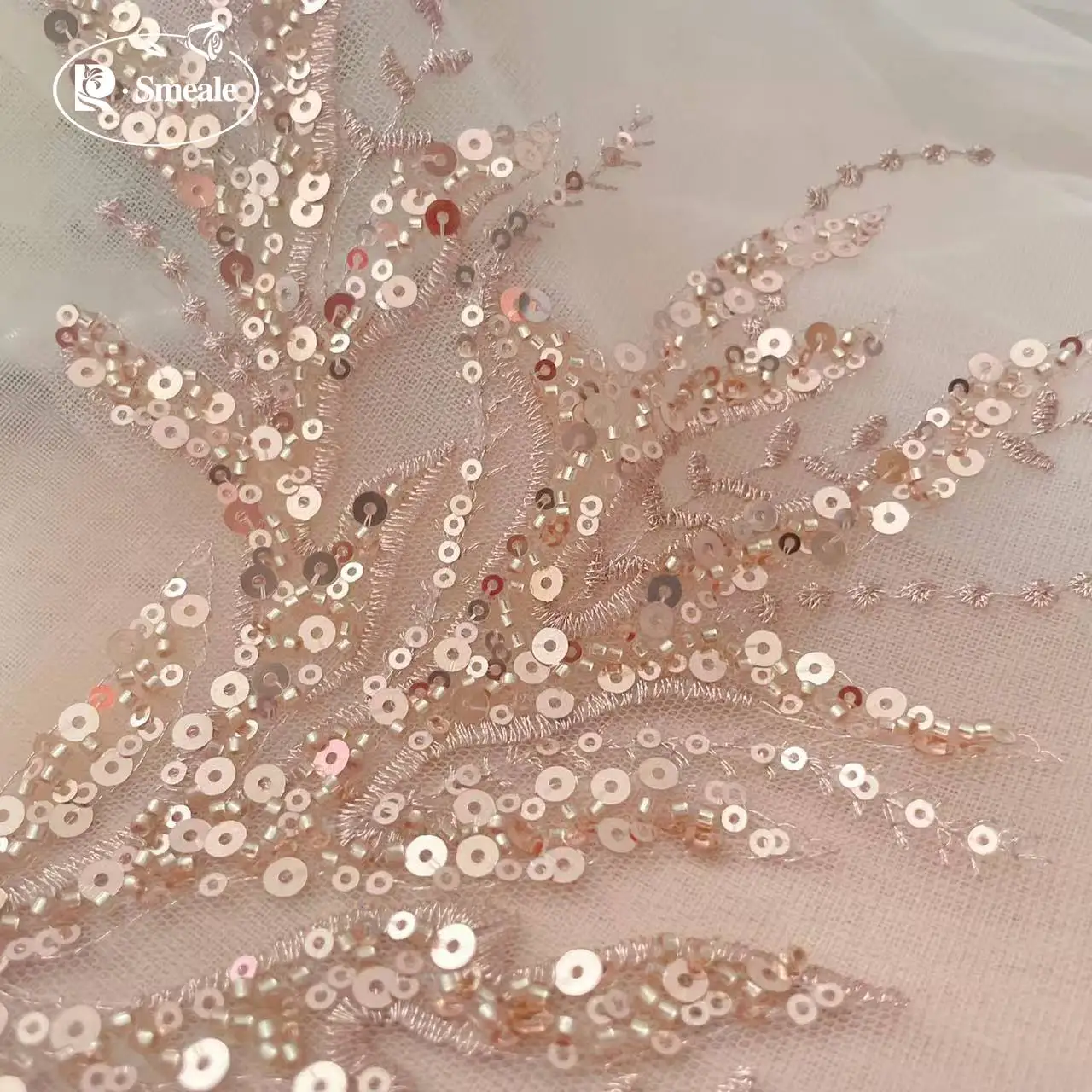 5Pair-2Pair.Rose Gold Sequin T - Applique Patch Flower recensie en prijs