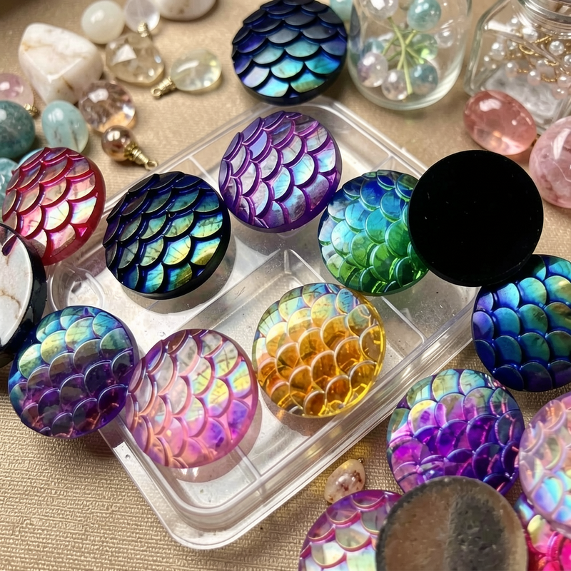 80pcs 12mm Mermaid Fish Scale  - Embellishment Glue Craft recensie en prijs