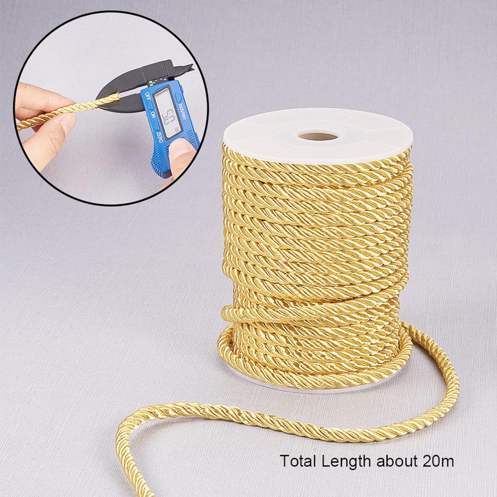 5mm 18 Yards Twisted Gold Rope - Cord Trim Twisted recensie en prijs