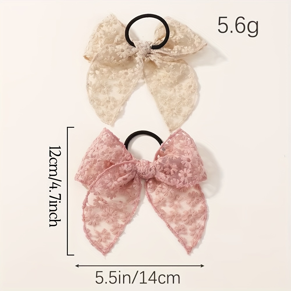 Elegant Lace Bow Hair Tie for  - Elastic Lace Trim recensie en prijs