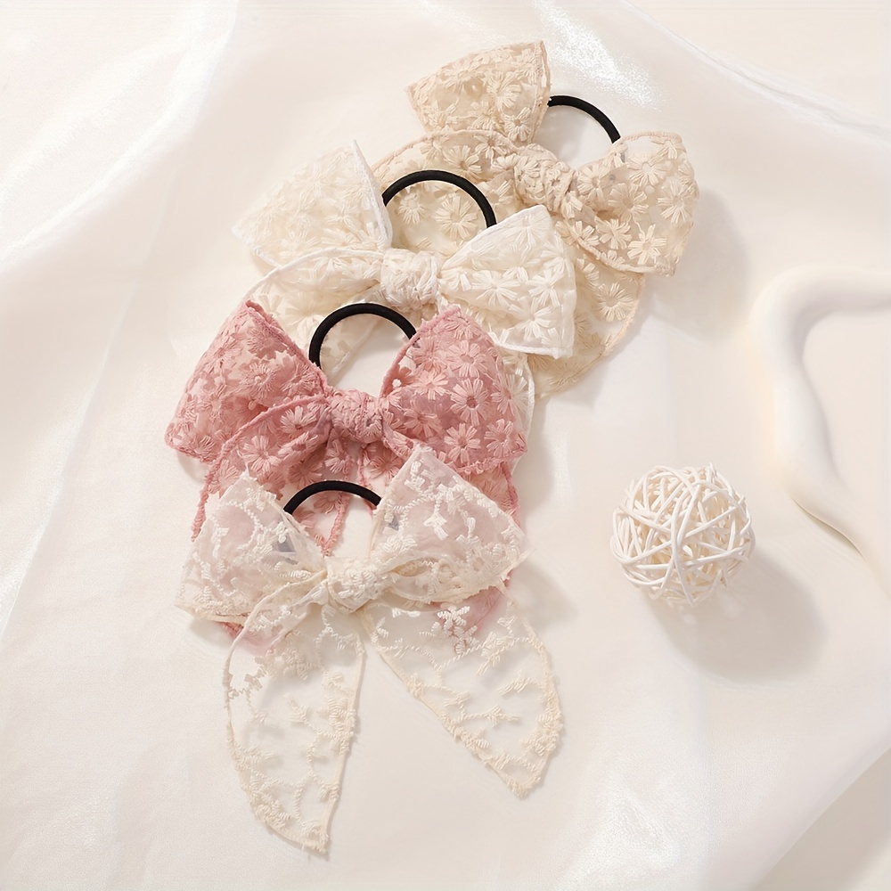 Elegant Lace Bow Hair Tie for  - Elastic Lace Trim recensie en prijs