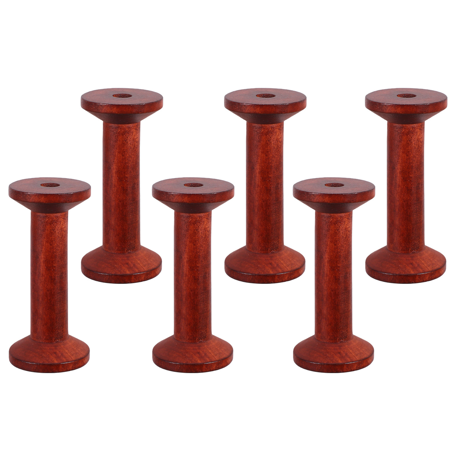 6Pcs Smooth Wood Thread Spools - Embroidery Craft recensie en prijs