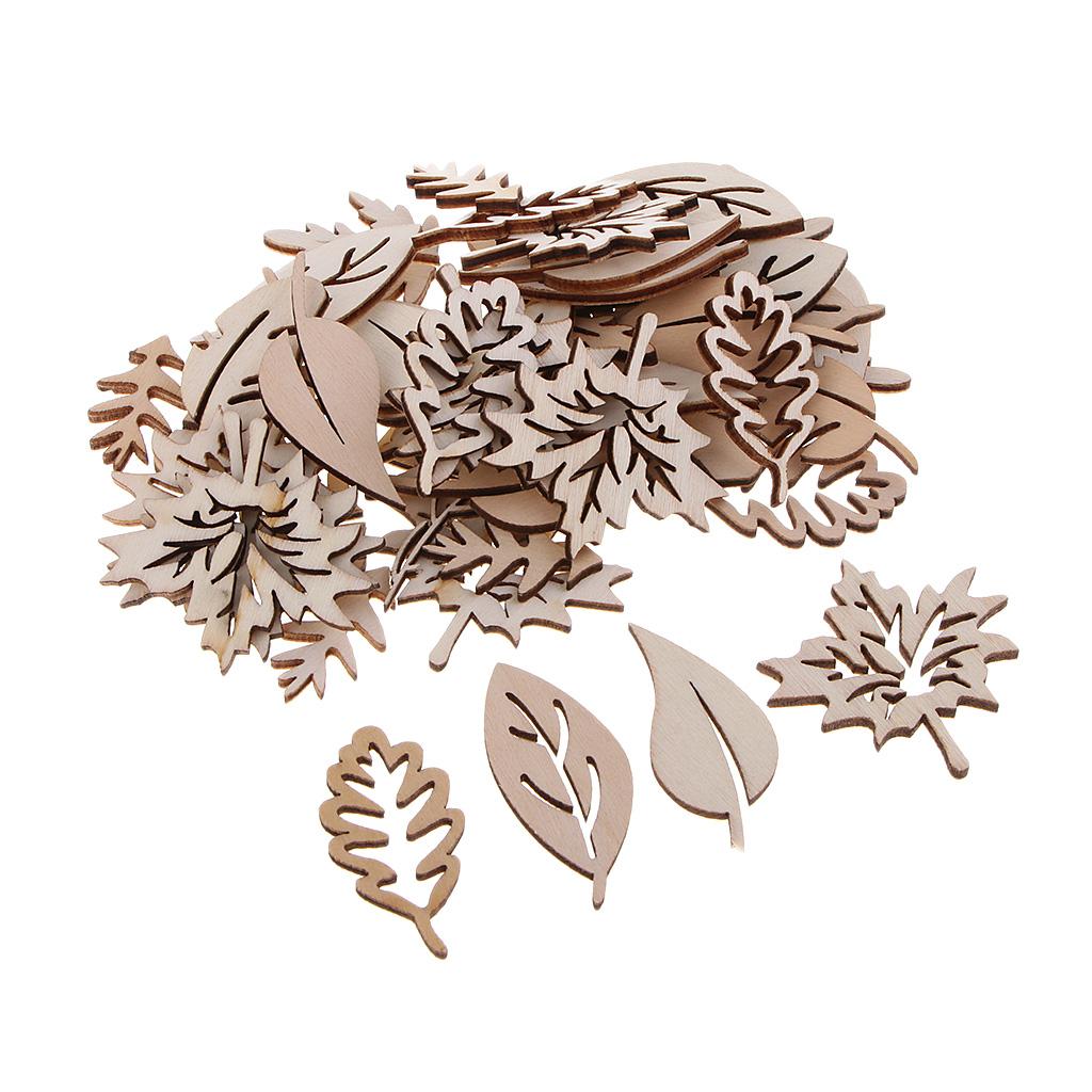 50 Pieces Wooden Leaves Embell - Christmas Craft Embellishment recensie en prijs