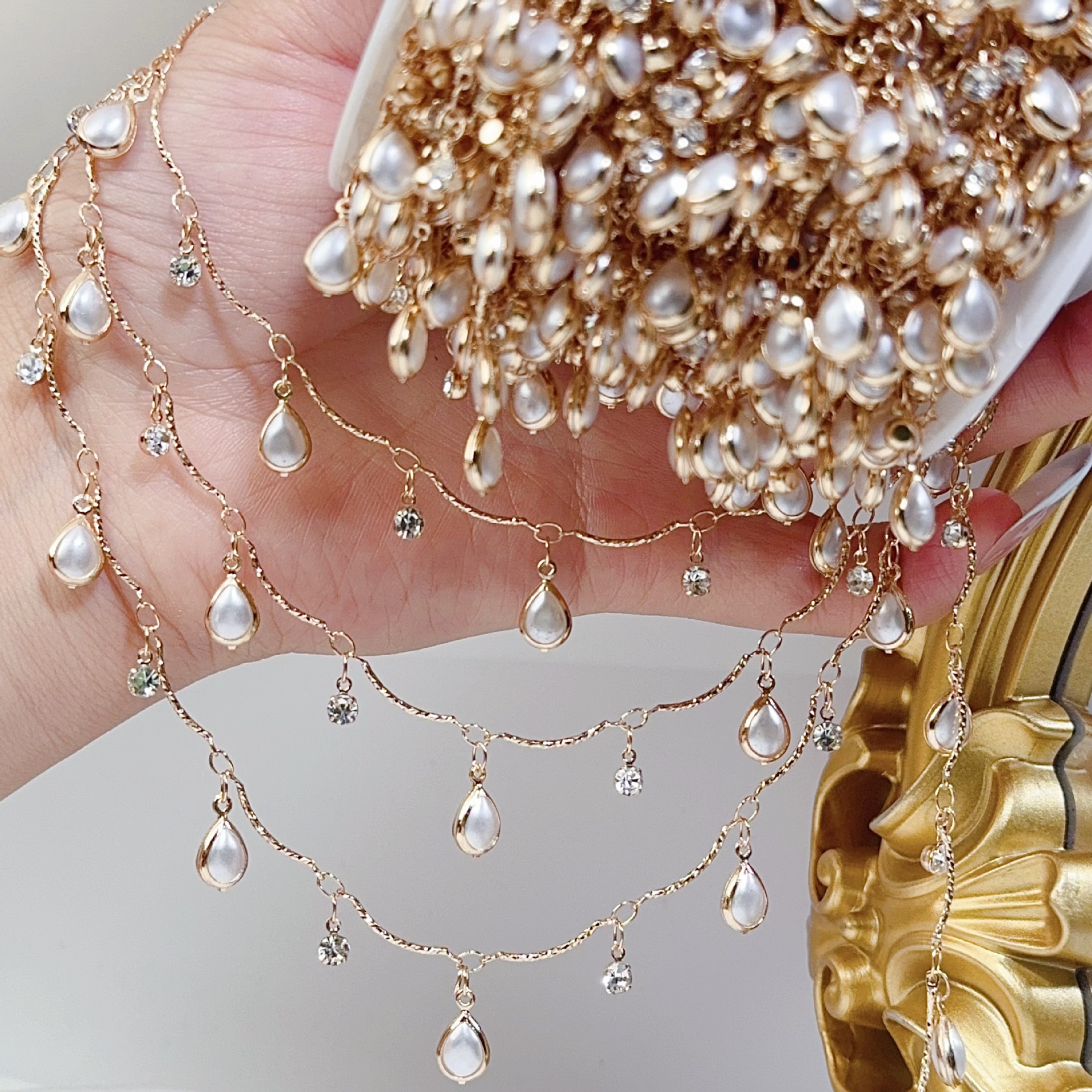 0.5/1/2M Exquisite Curved Stic - Pearl Trim Chain recensie en prijs