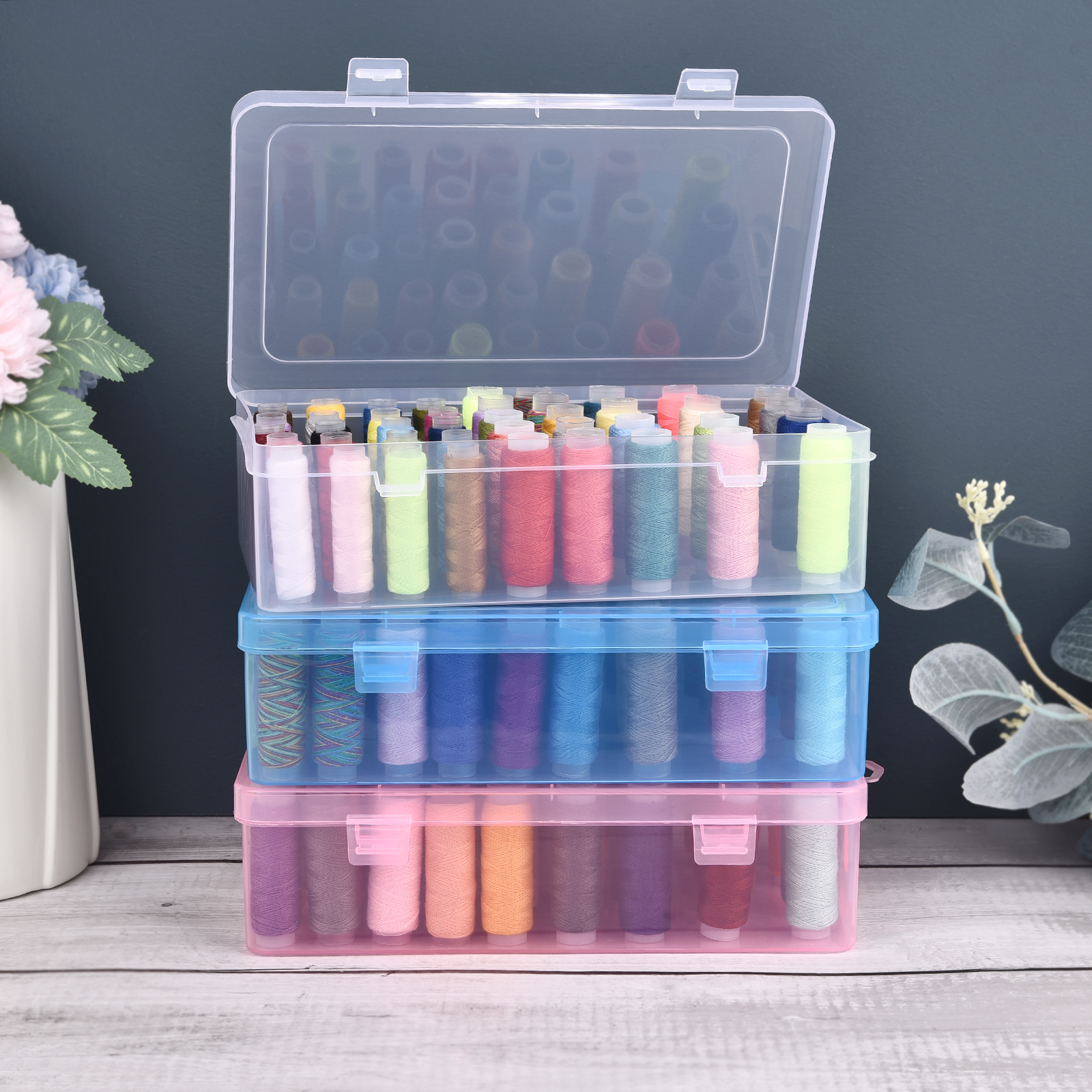 New Sewing Thread Box 42 Piece - Craft Embellishment Storage recensie en prijs