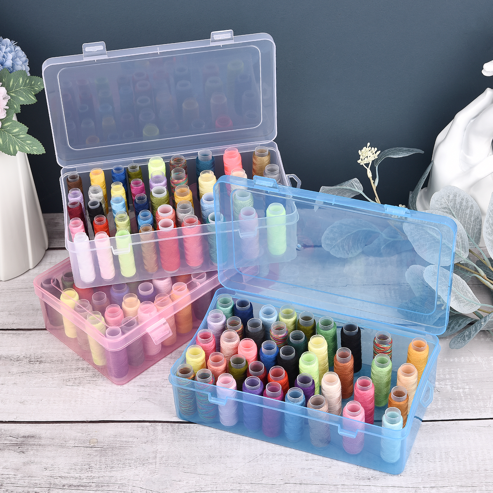 New Sewing Thread Box 42 Piece - Craft Embellishment Storage recensie en prijs