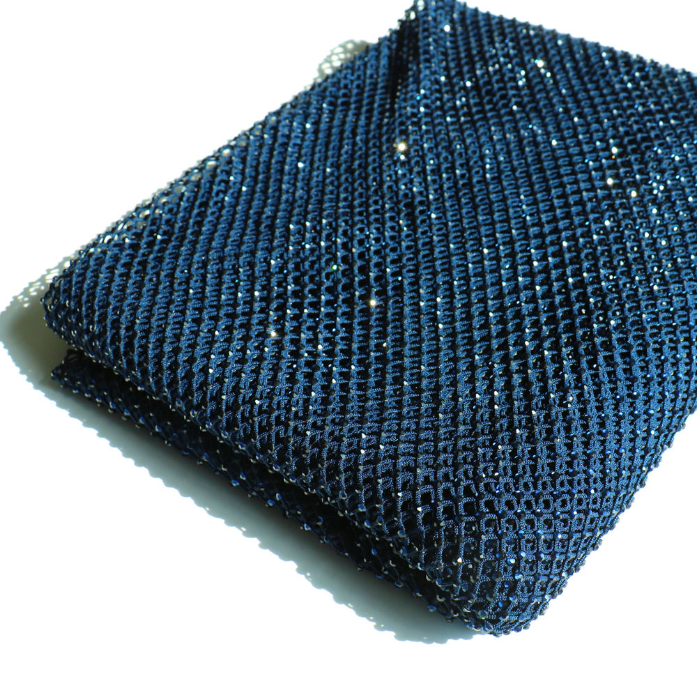 SS10 Rhinestones Mesh Navy Col - Crystal Mesh Fabric recensie en prijs