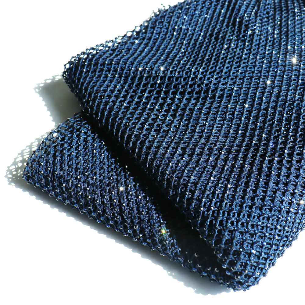 SS10 Rhinestones Mesh Navy Col - Crystal Mesh Fabric recensie en prijs