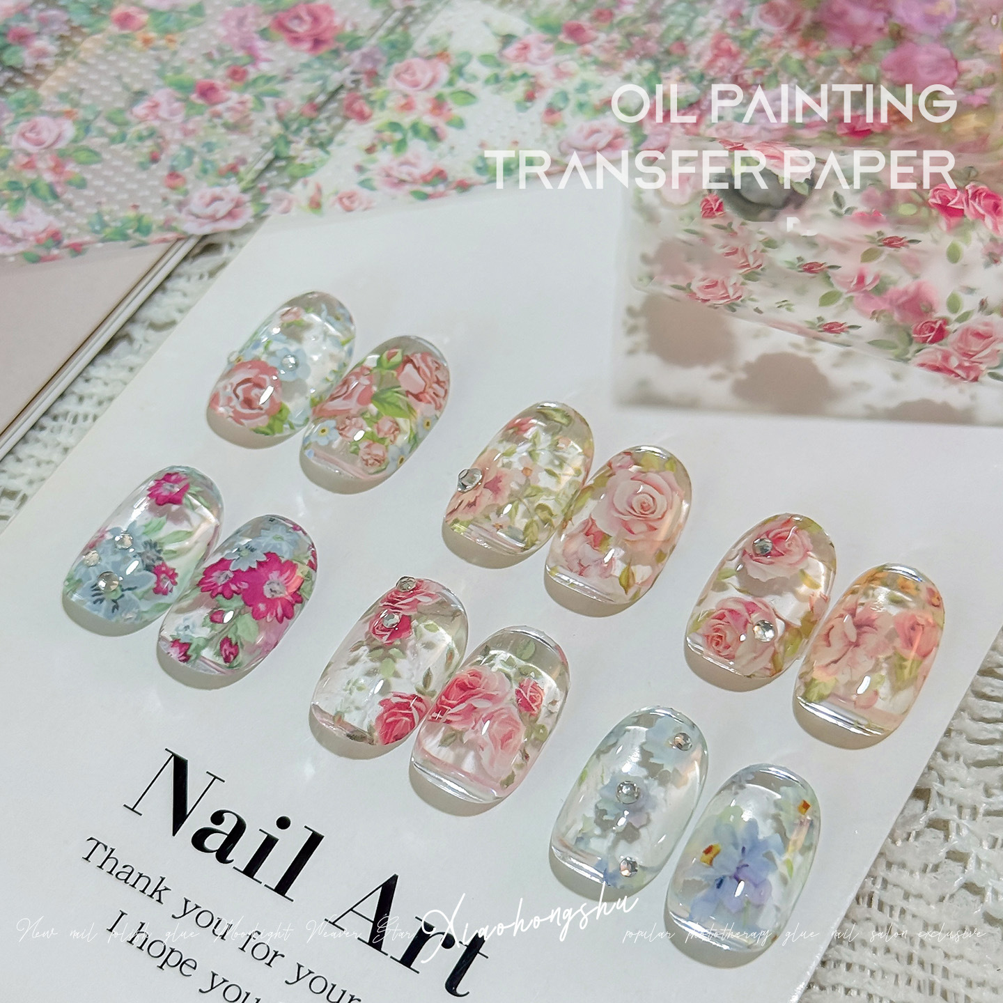 10 Rolls Rose Flower Nail Foil - Glitter Vinyl Roll recensie en prijs