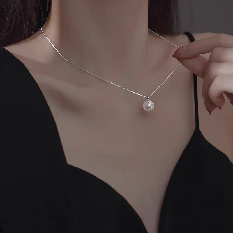 925 Sterling Silver 8mm Pearl  - Pearl Trim Chain recensie en prijs