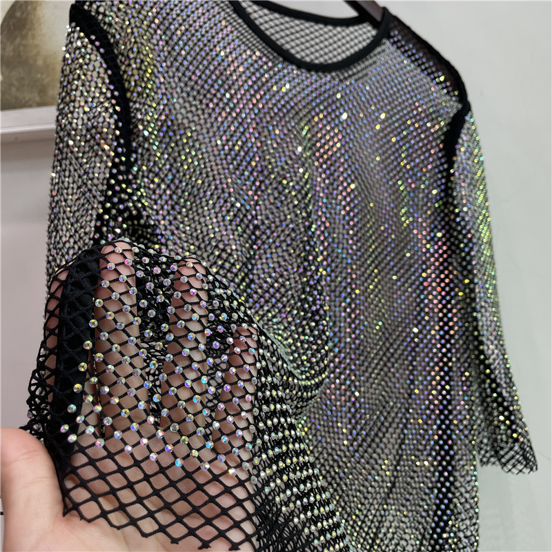 ColorShiny Diamonds  Electric  - Crystal Mesh Fabric recensie en prijs