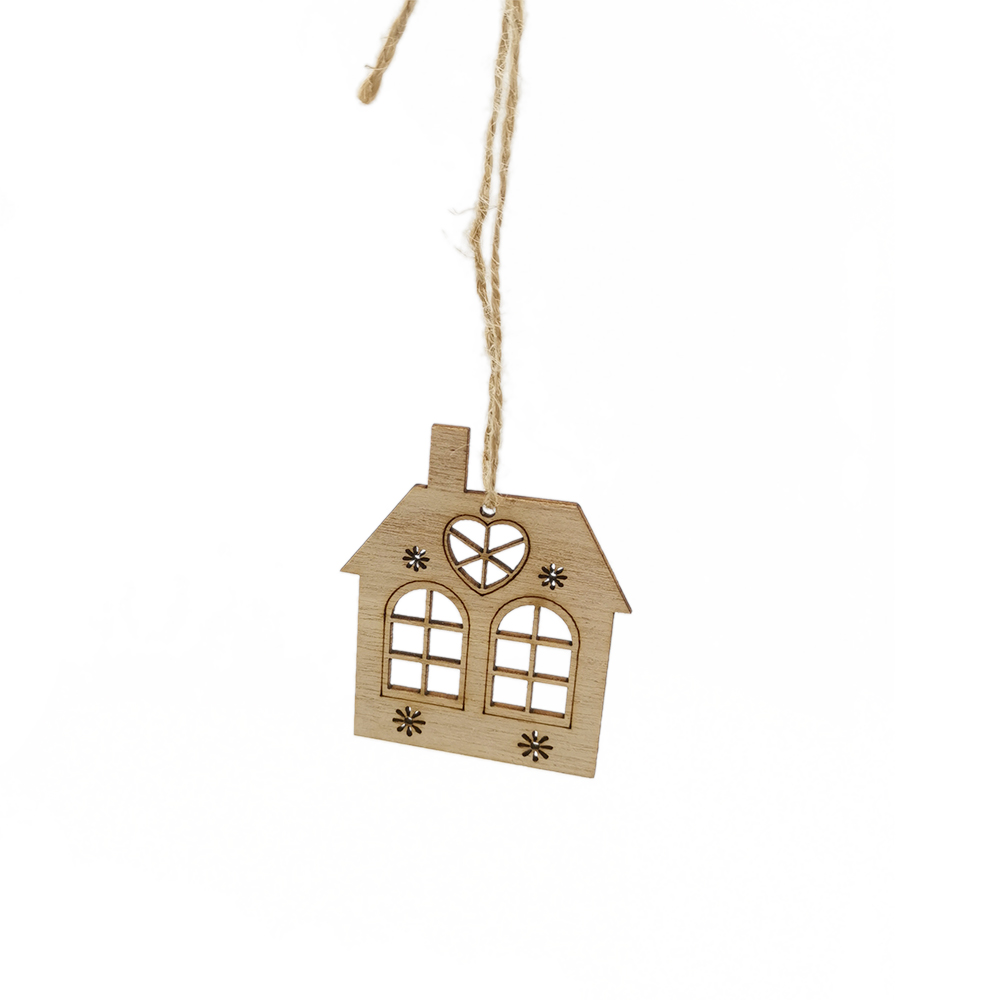 10pcs Wooden Hollow House Cuto - Christmas Craft Embellishment recensie en prijs