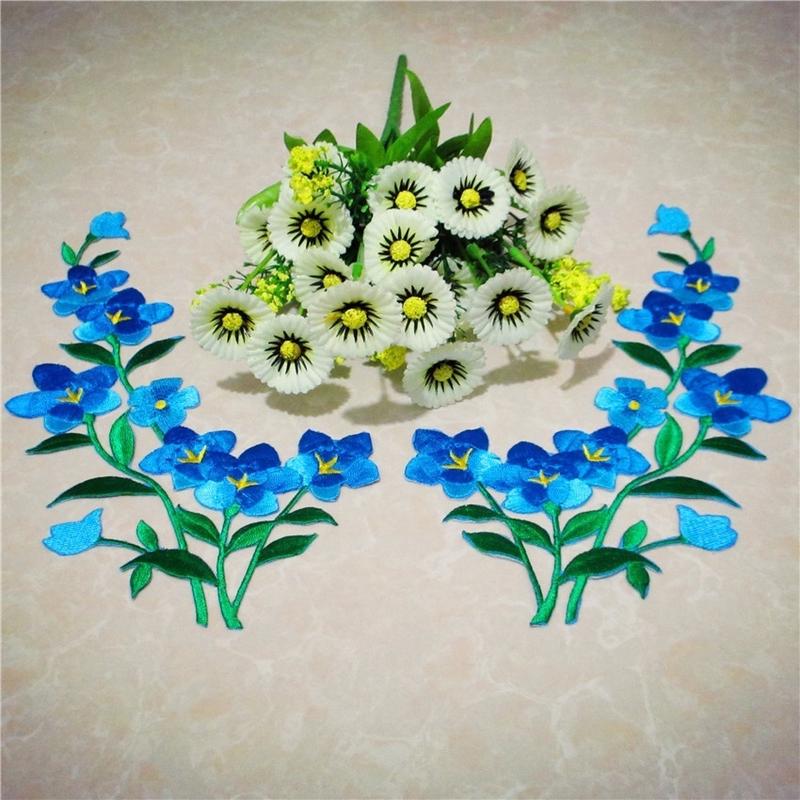 1/2pcs Nice Blue Flower Patch  - Applique Patch Flower recensie en prijs