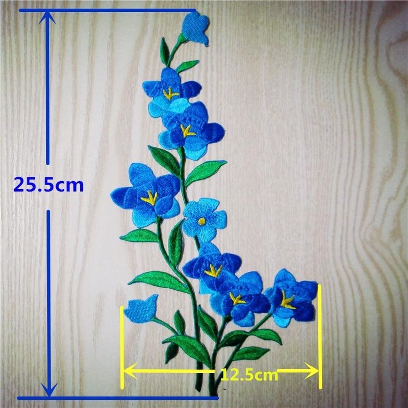 1/2pcs Nice Blue Flower Patch  - Applique Patch Flower recensie en prijs