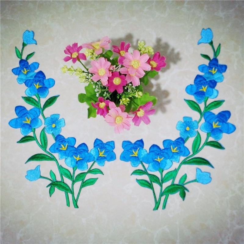 1/2pcs Nice Blue Flower Patch  - Applique Patch Flower recensie en prijs