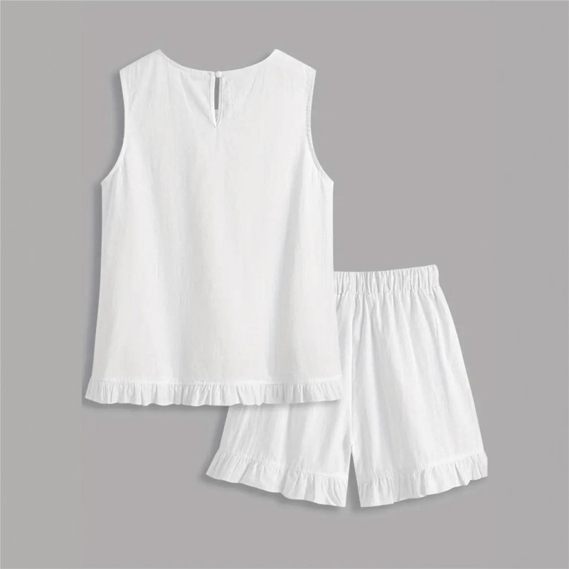 New Women Summer 2Piece Set Wh - Elastic Lace Trim recensie en prijs