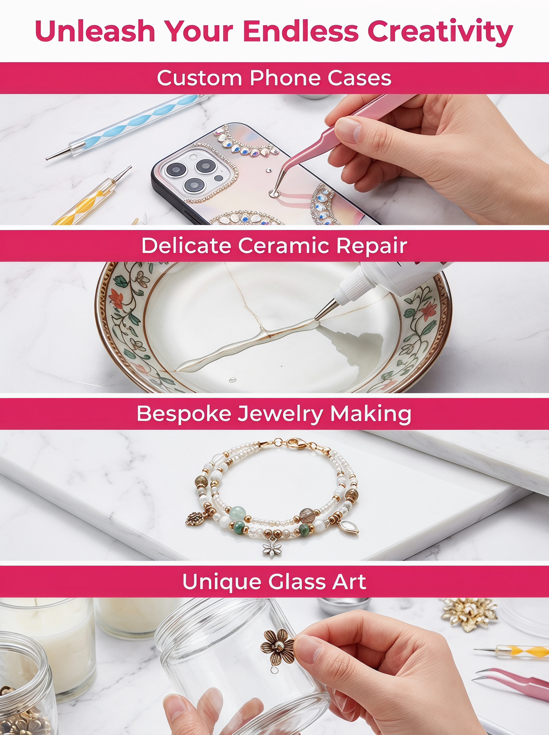 3Pcs Transparent Invisible Jew - Embellishment Glue Craft recensie en prijs