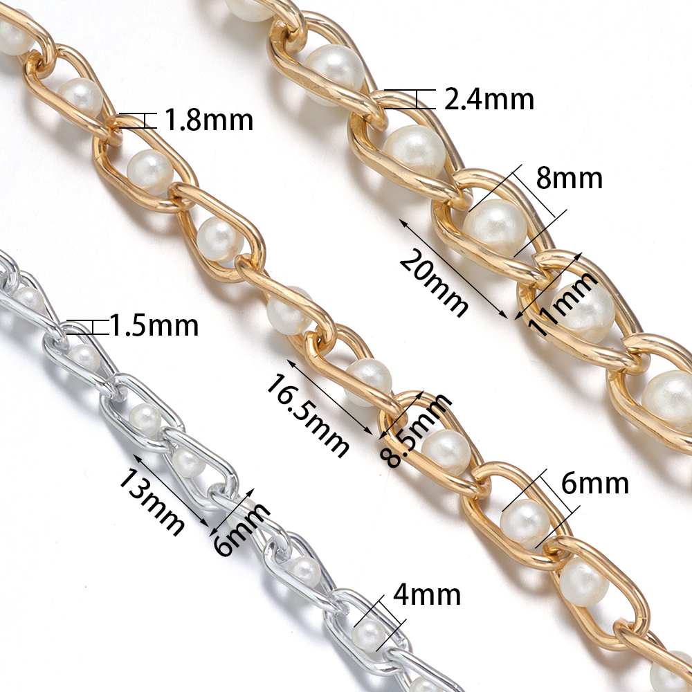 5Yards/Roll Beaded Chain Imita - Pearl Trim Chain recensie en prijs