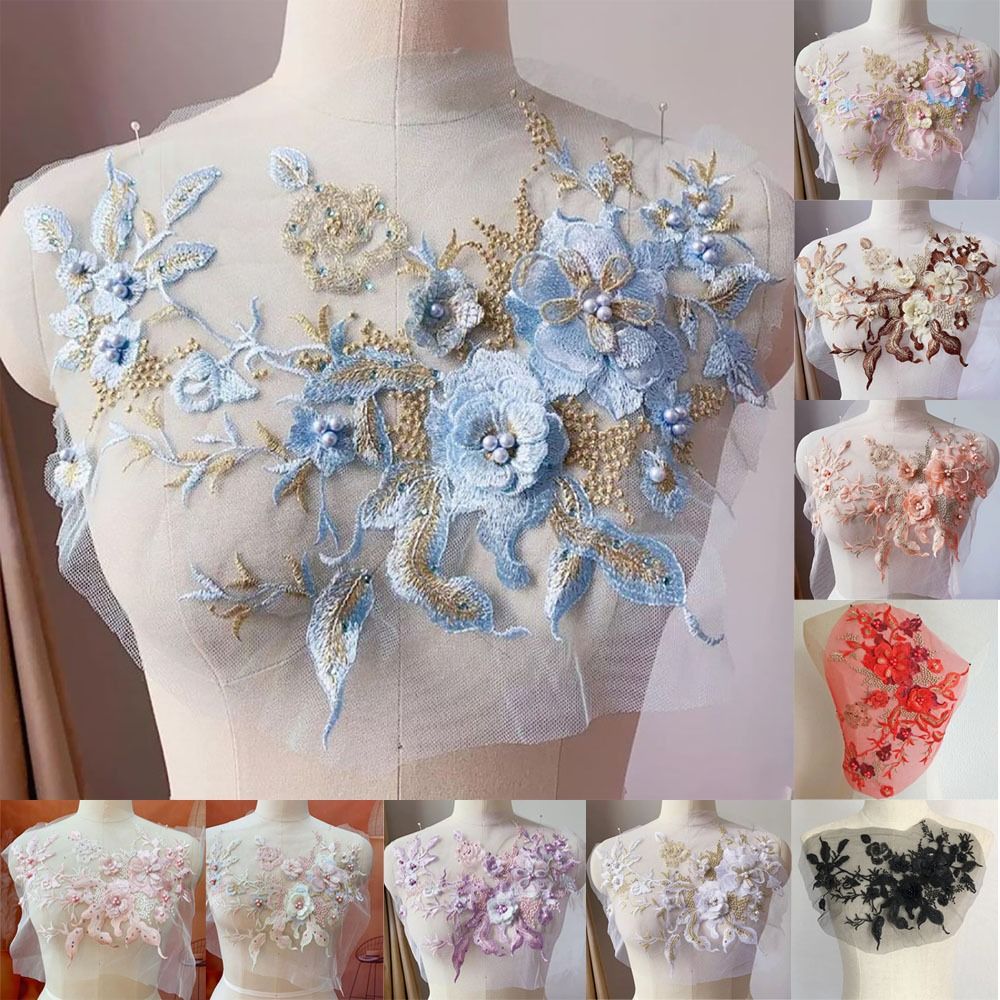3D Flowers Beaded Lace Fabrics - Applique Patch Flower recensie en prijs