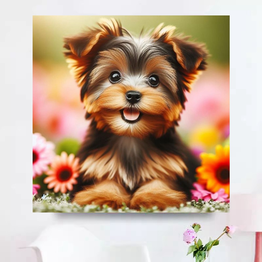 Yorkshire Terrier Dog 5D DIY D - Embroidery Embellishments recensie en prijs