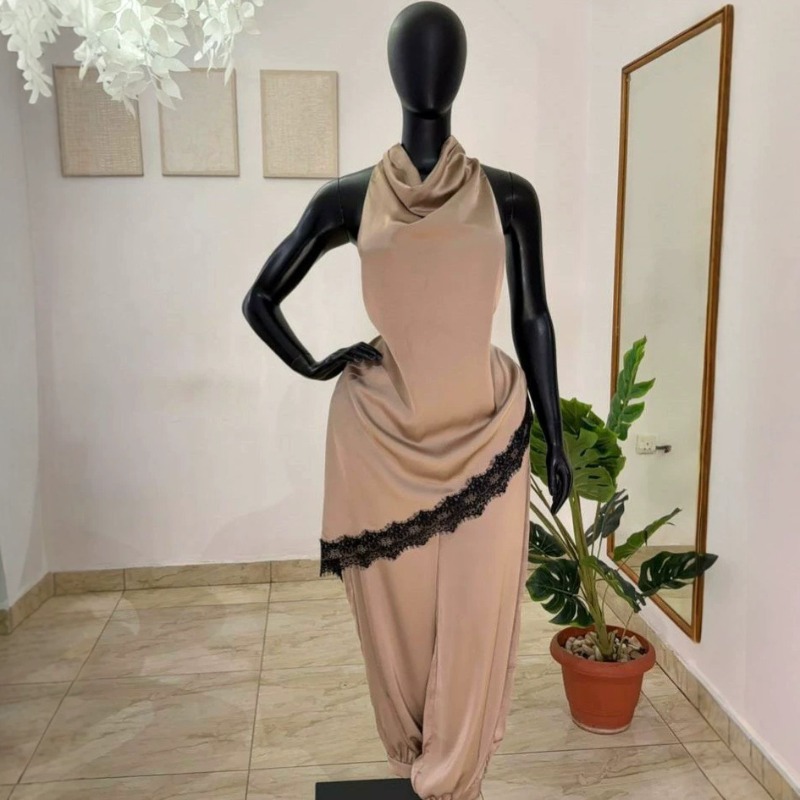 2026 African Women Satin 2 Pie - Elastic Lace Trim recensie en prijs
