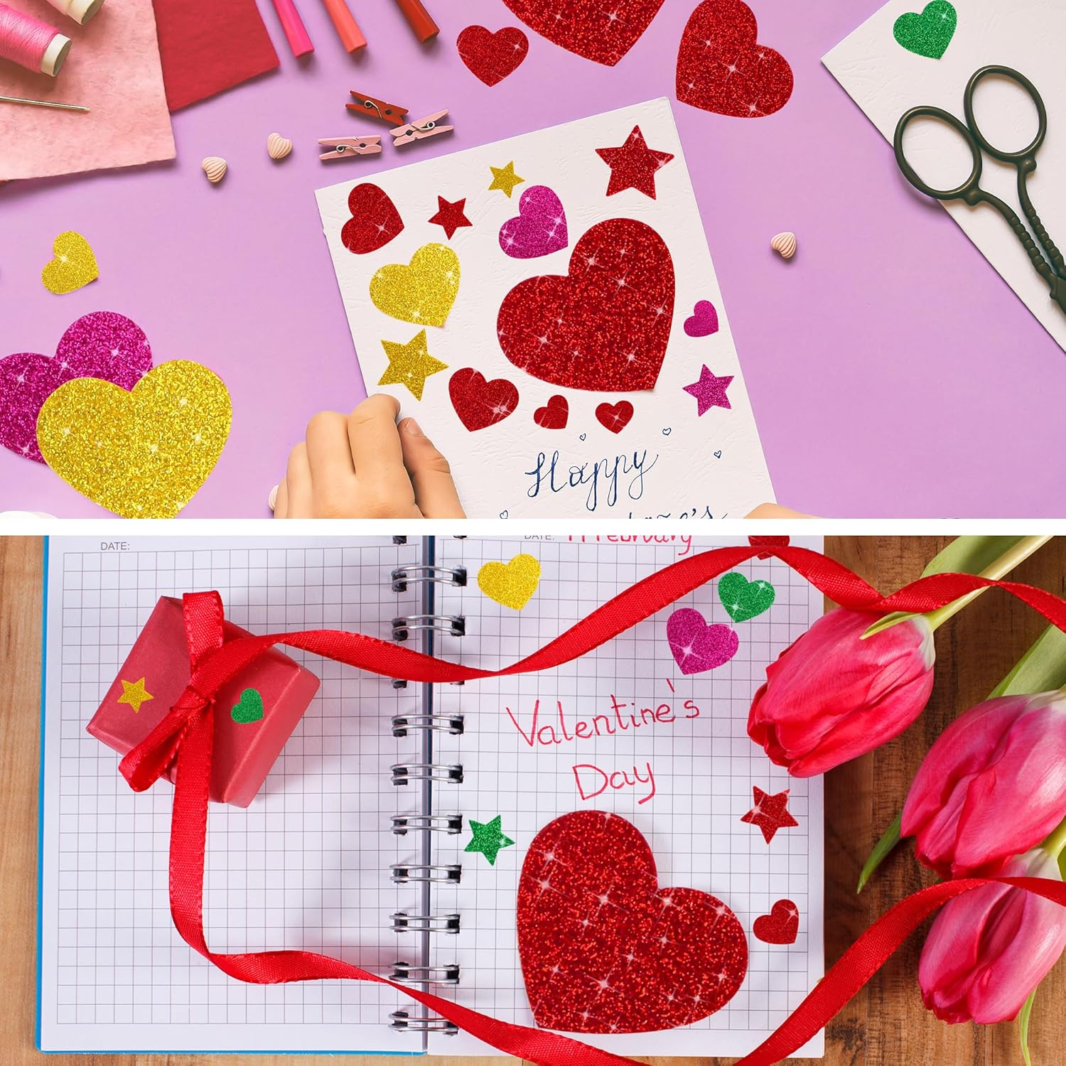 625Pcs Glitter Heart Foam Stic - Glitter Vinyl Roll recensie en prijs