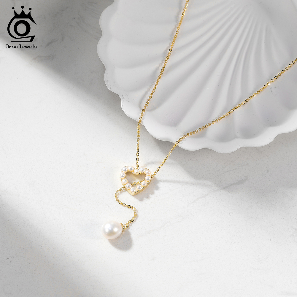 ORSA JEWELS S925 Love Heart Pe - Pearl Trim Chain recensie en prijs