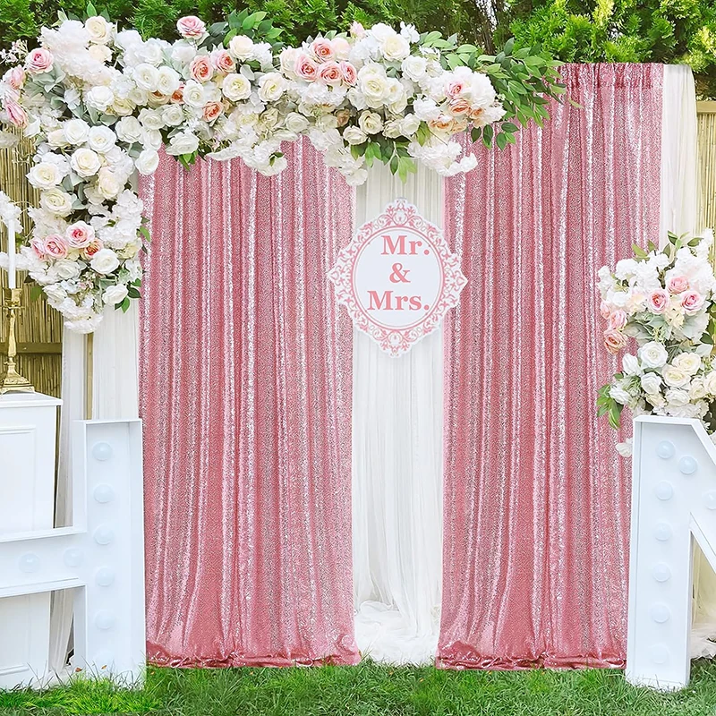 1PC Pink Sequin Backdrop Curta - Sequin Fabric Panel recensie en prijs