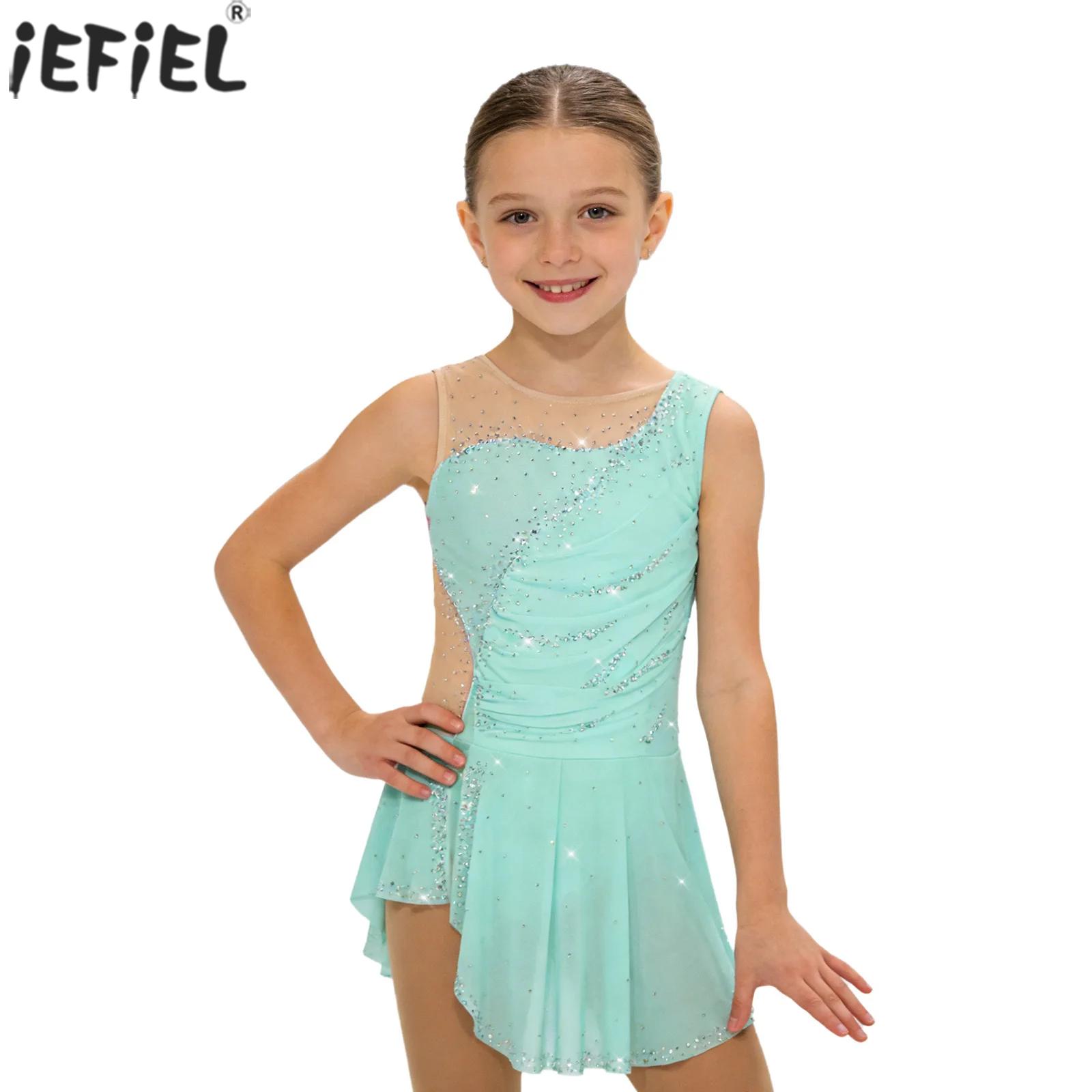 Kids Girls Figure Ice Skating  - Rhinestone Banding Trim recensie en prijs