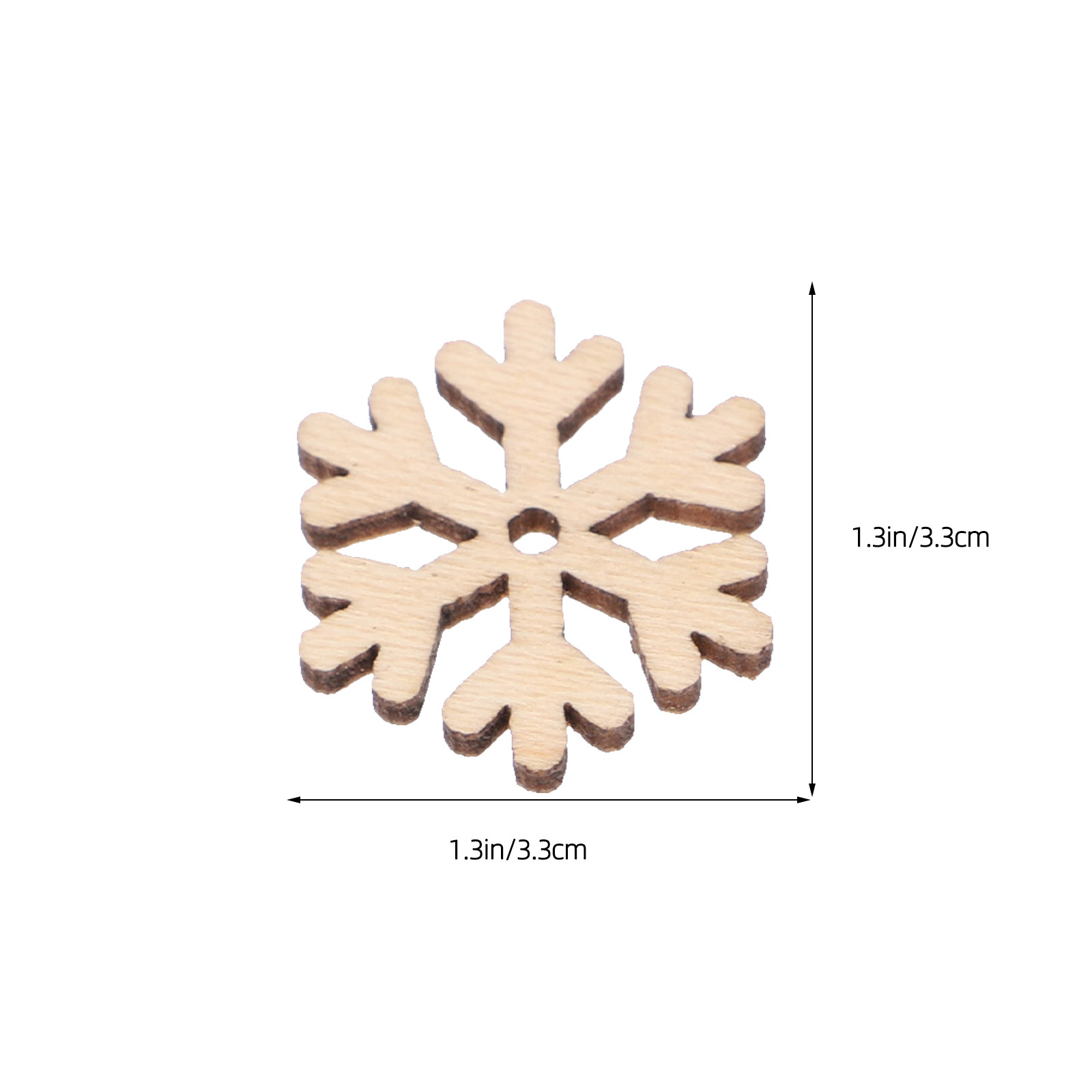 100Pcs Mini Wood Snowflake Cut - Christmas Craft Embellishment recensie en prijs