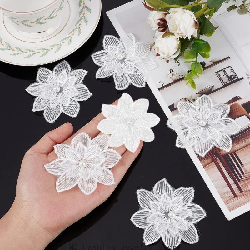 20Pack Decorative White Flower - Applique Patch Flower recensie en prijs