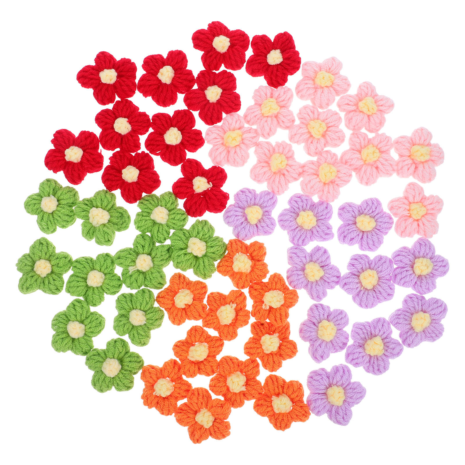50Pcs Crochet Yarn Flowers Han - Craft Embellishments recensie en prijs
