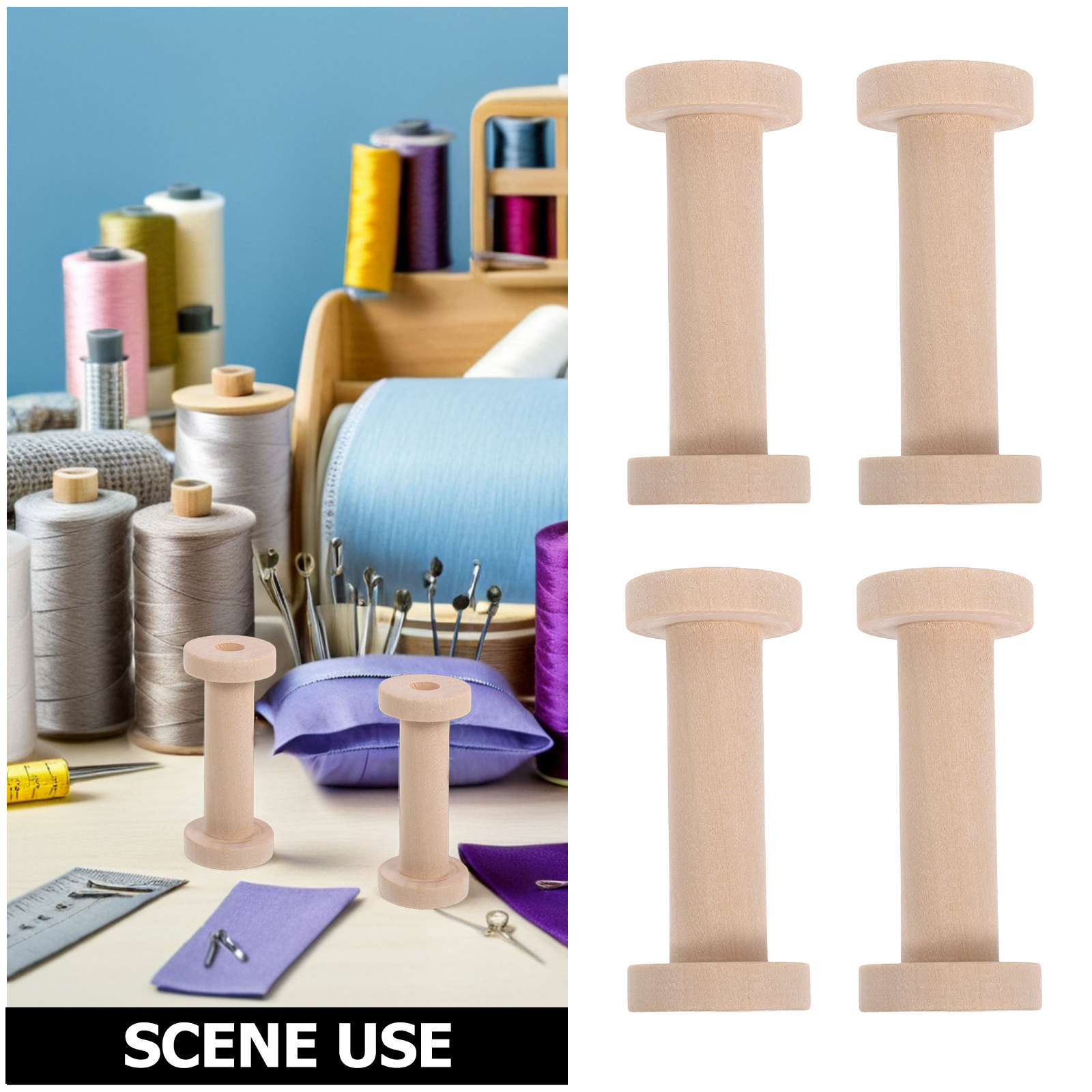 15Pcs Vintage Wooden Spools Em - Embroidery Craft recensie en prijs