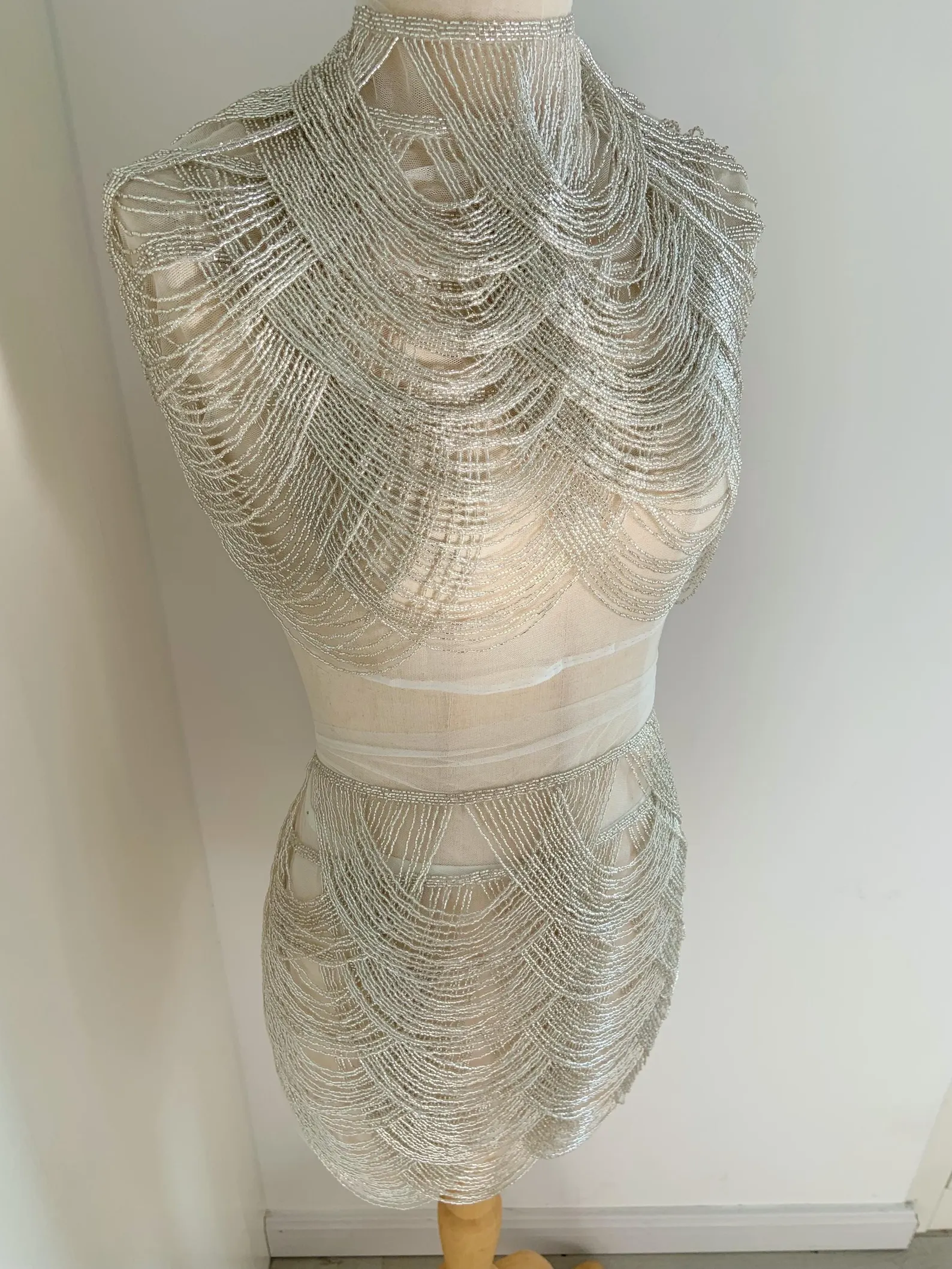 Light Blue Chains Cape Fabric, - Beaded Trim Fringe recensie en prijs