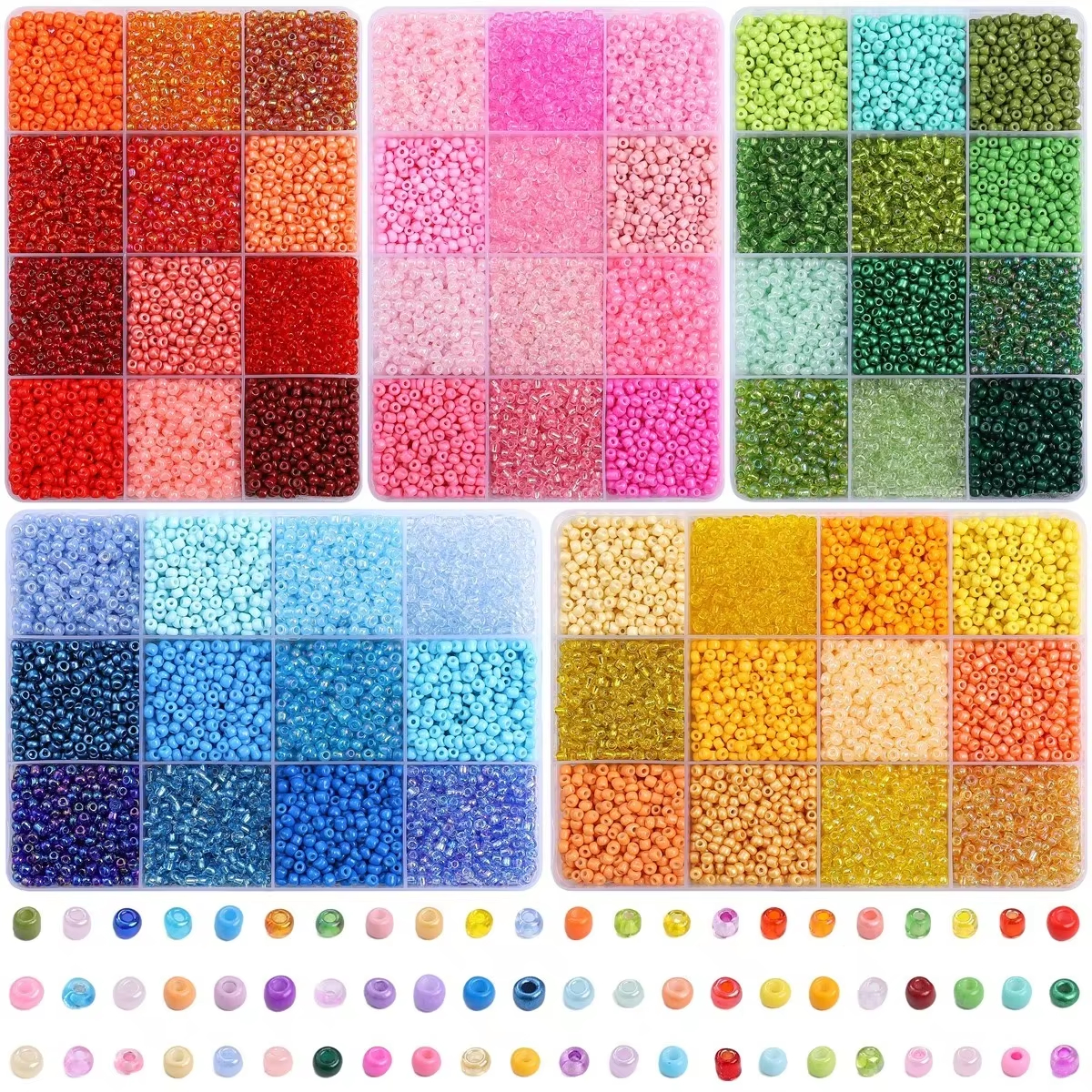3600pcs 3mm Glass Seed Beads,  - Craft Embellishment Storage recensie en prijs