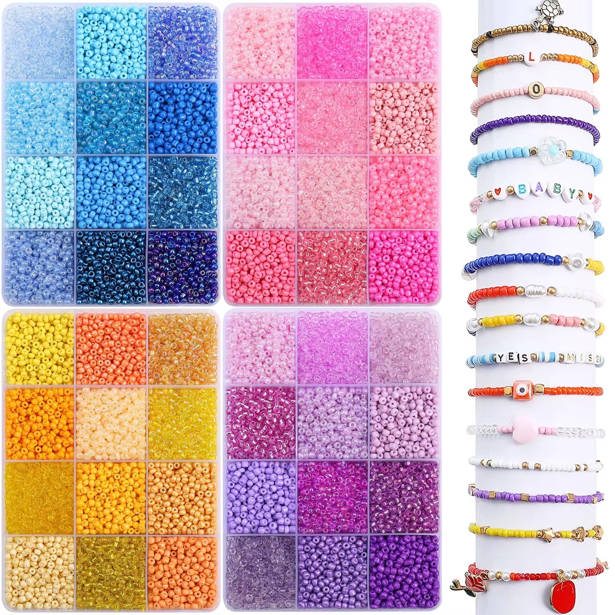 3600pcs 3mm Glass Seed Beads,  - Craft Embellishment Storage recensie en prijs