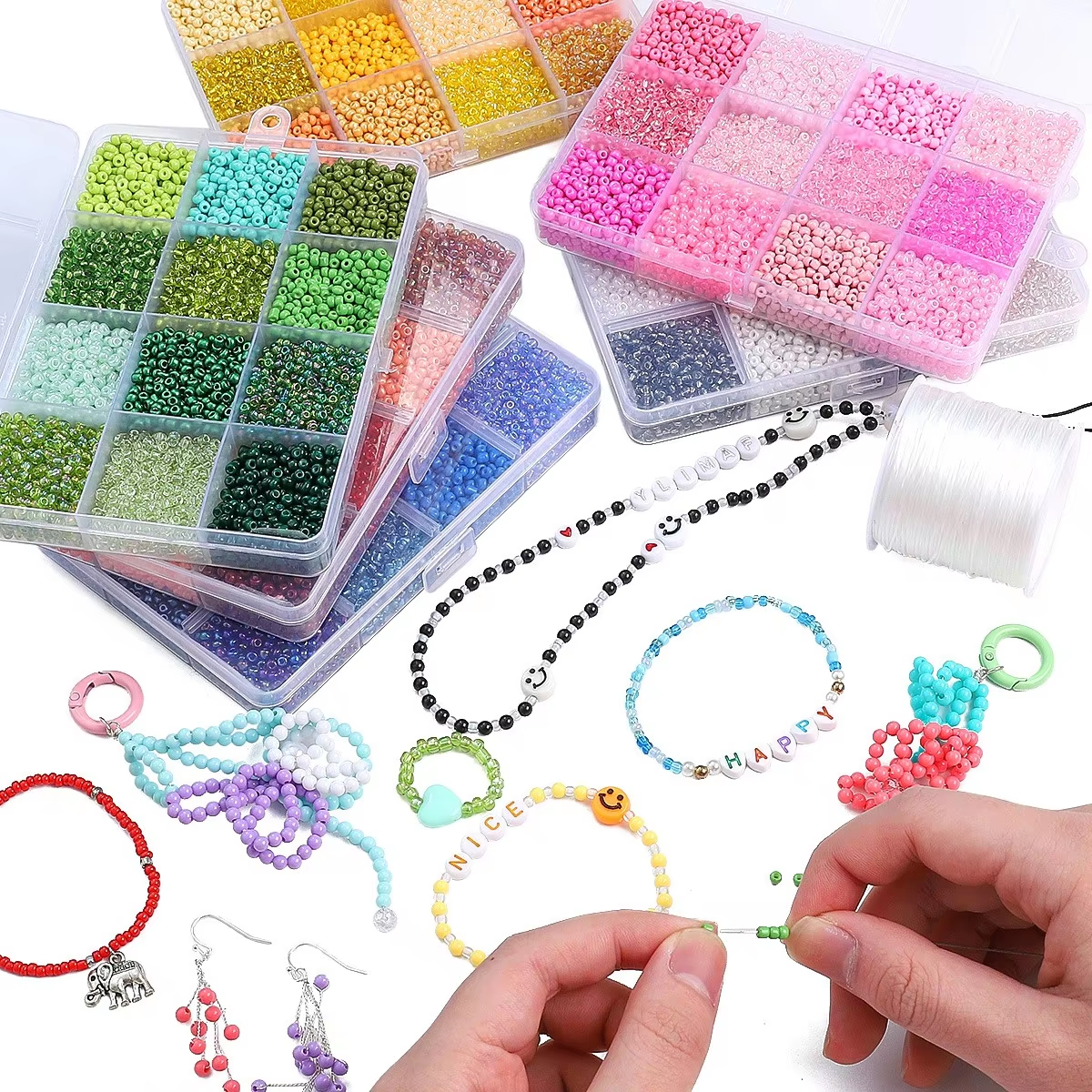 3600pcs 3mm Glass Seed Beads,  - Craft Embellishment Storage recensie en prijs