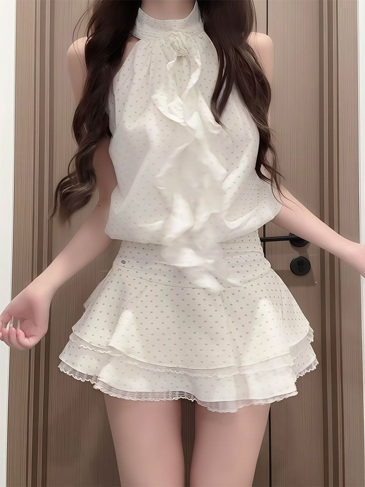 French Sweet Polka Dot 2 Piece - Elastic Lace Trim recensie en prijs