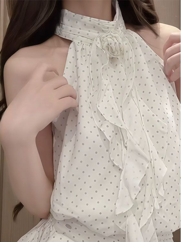French Sweet Polka Dot 2 Piece - Elastic Lace Trim recensie en prijs