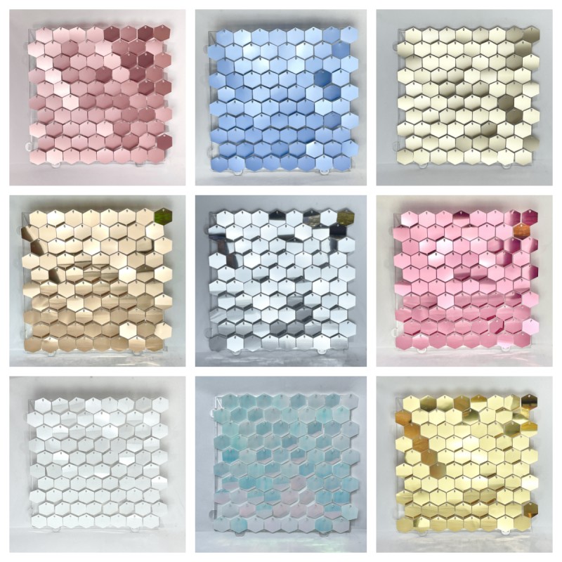 1pc Hexagon Sequin Backdrop Pa - Sequin Fabric Panel recensie en prijs