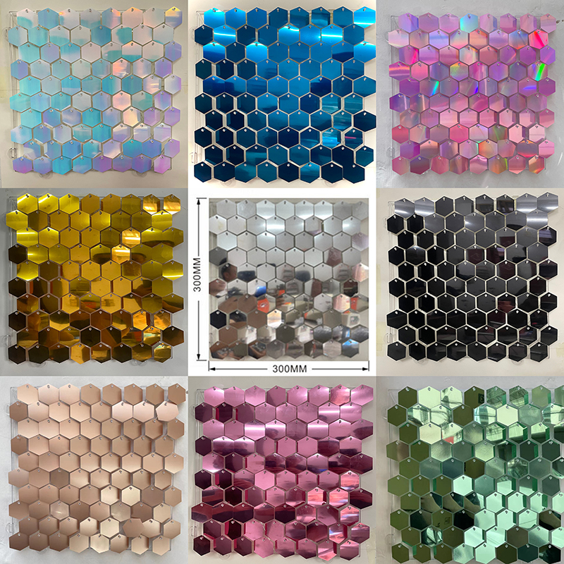 1pc Hexagon Sequin Backdrop Pa - Sequin Fabric Panel recensie en prijs