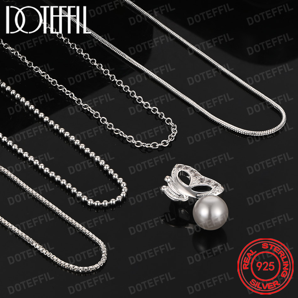 925 Sterling Silver Exquisite  - Pearl Trim Chain recensie en prijs