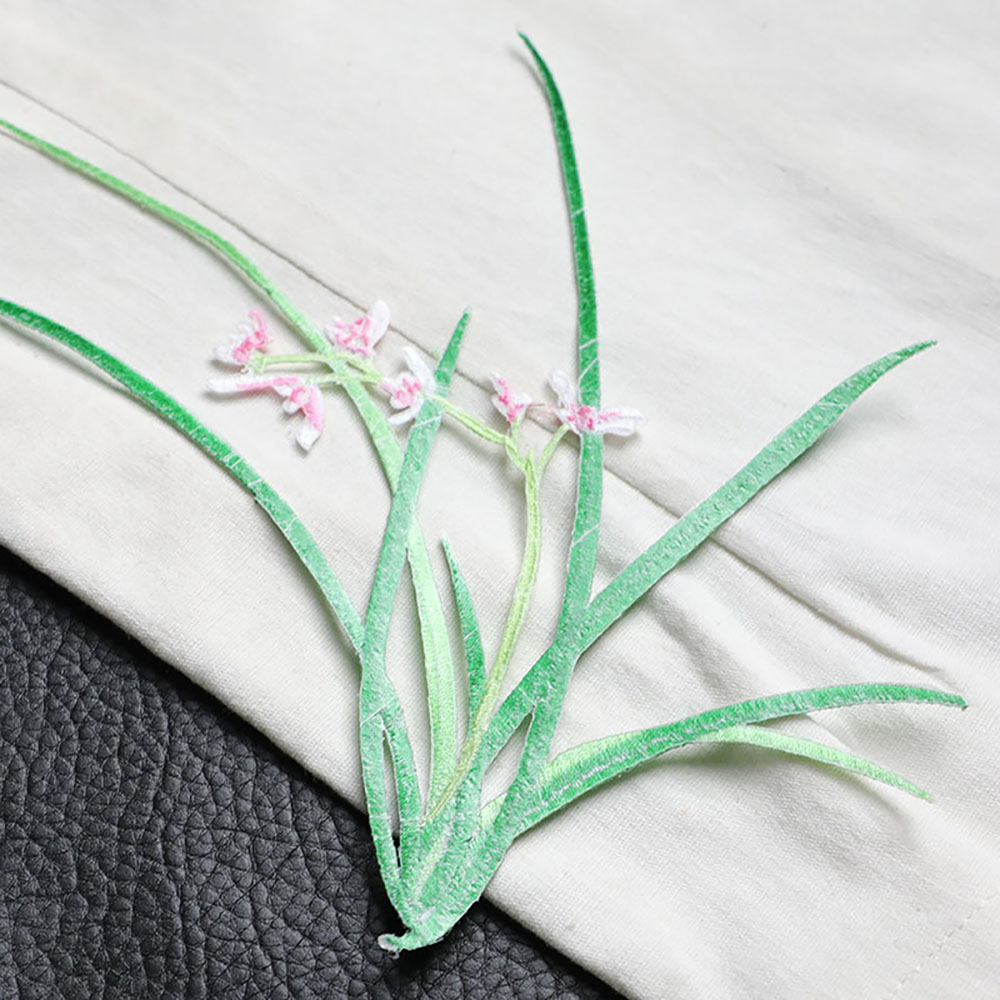 1 Piece 20CM X 18CM Orchid Emb - Applique Patch Flower recensie en prijs